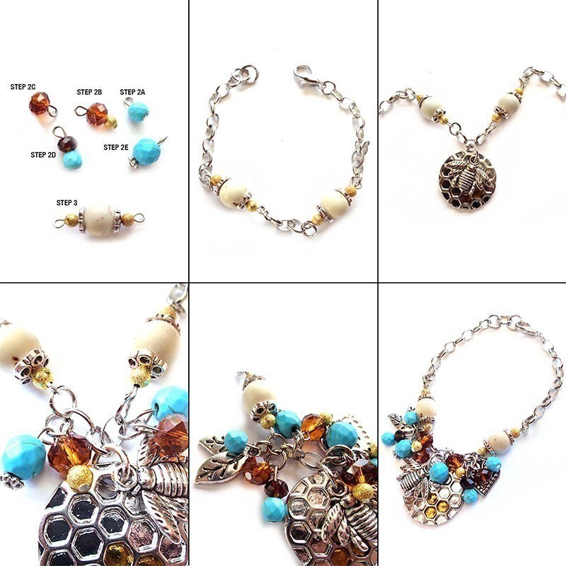 Jewellery Beading Kit Bohemian Bee Necklace & Bracelet Set