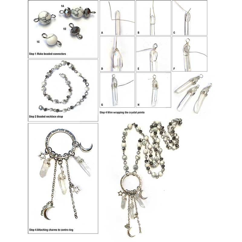 Jewellery Beading Kit Stars & Moon Necklace