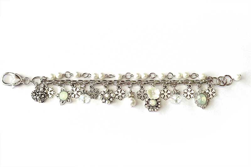 Jewellery Beading Kit Charm Bracelet Vintage Snowflake