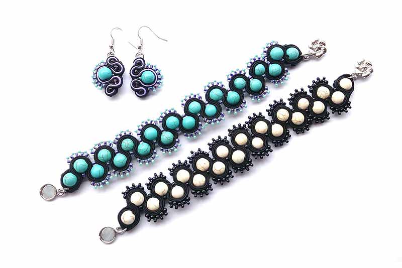 Jewellery Beading Kit Soutache Beginners - Bracelet & Earring Set