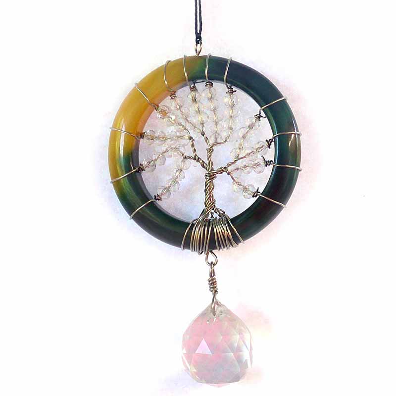 Jewellery Beading Kit Tree of Life Suncatcher - Agate Gemstone Ring