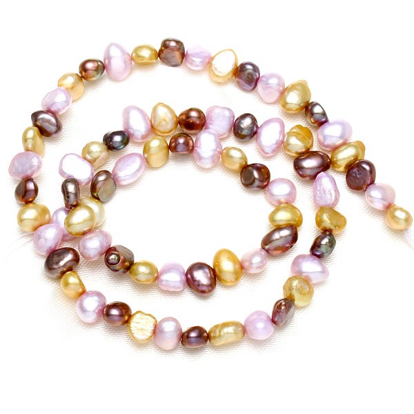 Pearl Cultured Baroque Freshwater Coloured 6mm - 1 strand - 006