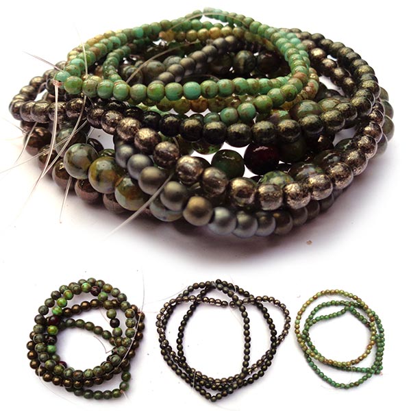 Czech Glass Beads Round Druk Beads Ten Strands D-029