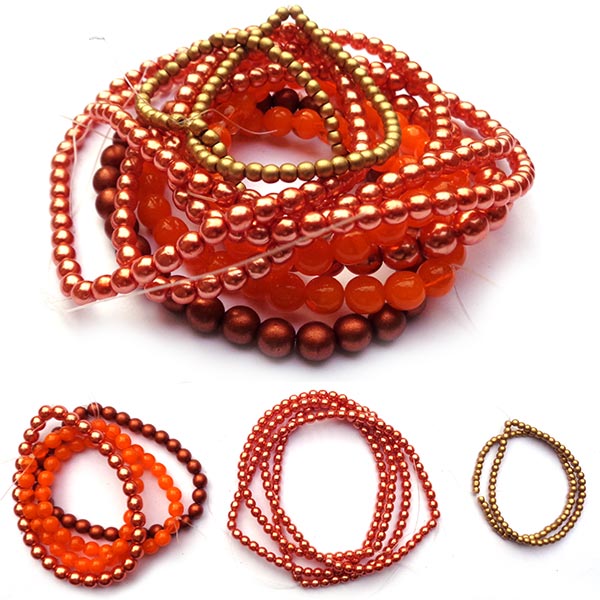 Czech Glass Beads Round Druk Beads Ten Strands D-036