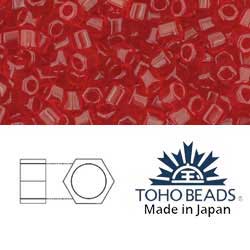 Japanese Toho Seed Beads Tube Hex 8/0 Pink TH-08-5