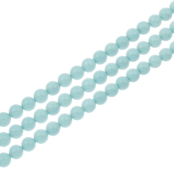 South Sea Shell Beads 6mm (65) Opaque Baby Blue