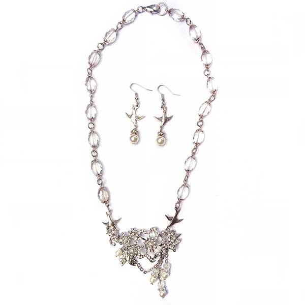 Jewellery Beading Kit Vintage Rhinestone Crystal Flower & Bird Set