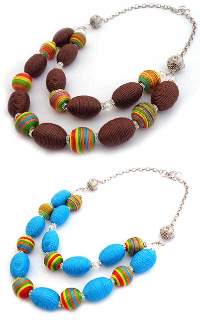 Jewellery Beading Kit Colourful Woven Necklace