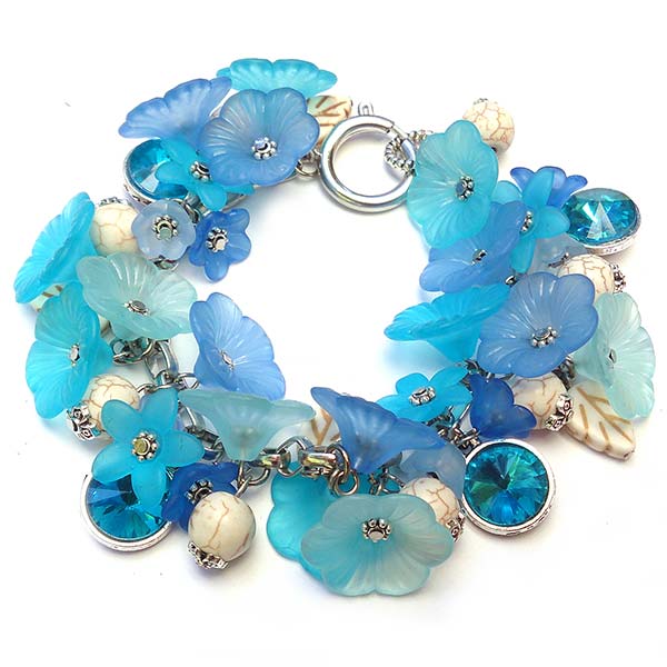 Jewellery Beading Kit Charm Bracelet -"Yesterday, Today & Tomorrow" Blue