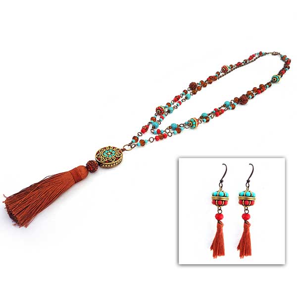 Jewellery Beading Kit Boho-Chic Necklace & Earring Set