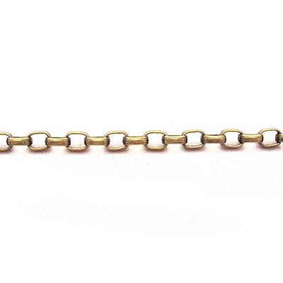 Chain Brass Chain Oval 7x5x2mm (1 Metre) Antique Bronze - Premium Quality