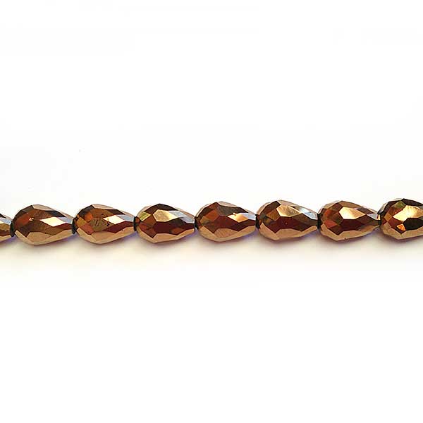 Imperial Crystal Bead Teardrop 15x10mm (48) Metallic Bronze