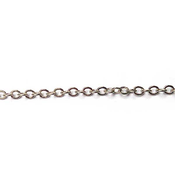 Chain Brass Oval 3.5x4.2mm (5 metres) Silver Platinum