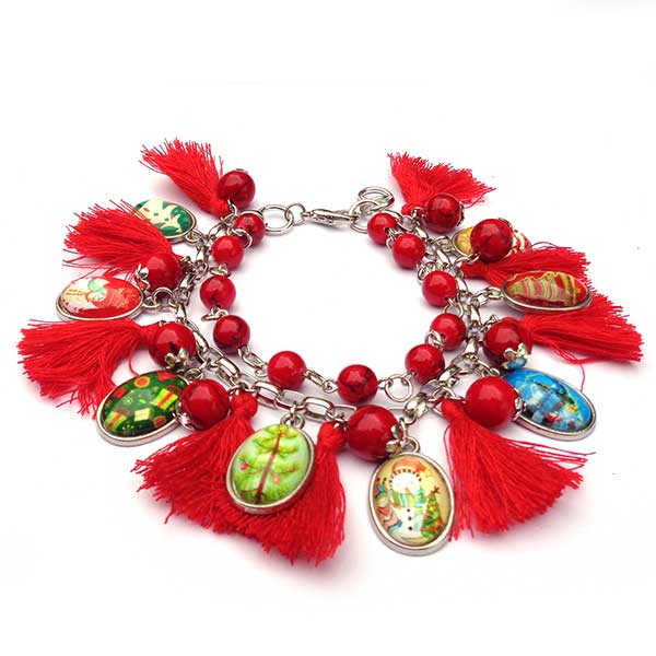 Jewellery Beading Kit Christmas Tassel Charm Bracelet