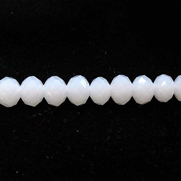 Imperial Crystal Bead Rondelle 4x6mm (95) Opaque Cloudy White