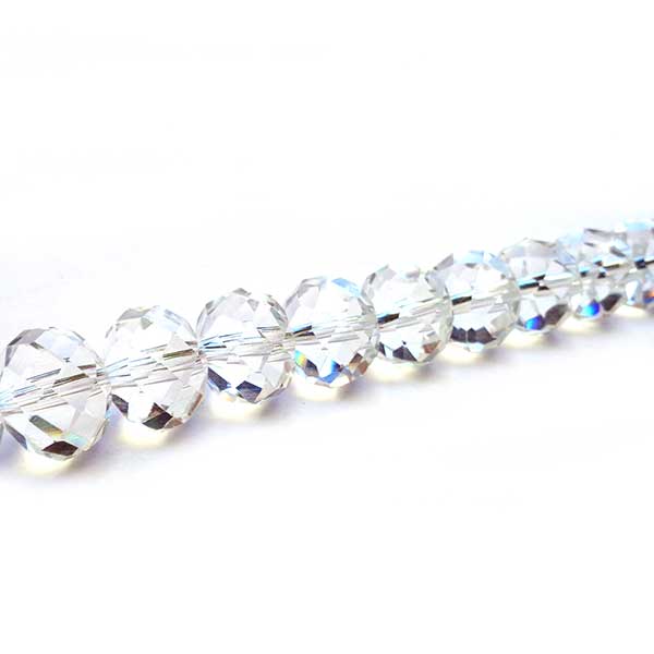 Imperial Crystal Bead Rondelle Large 12x16mm (47) Crystal AB - Great For Suncatchers