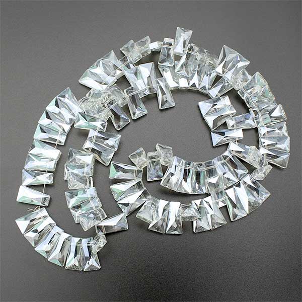 Imperial Crystal Beads Long Trapezium 20x11x7mm (10) Crystal AB