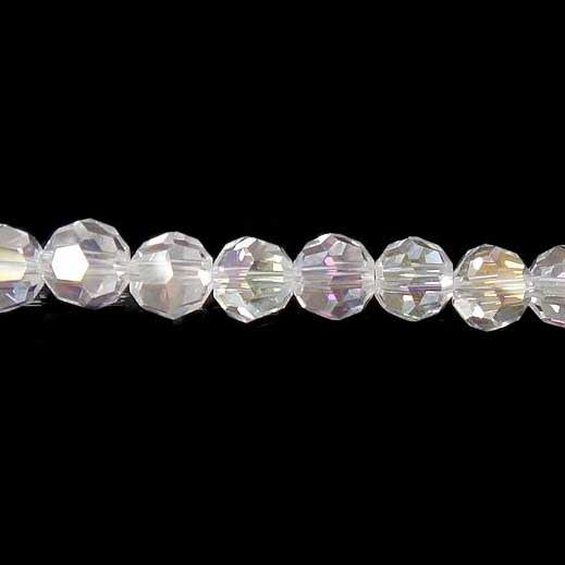 Imperial Crystal Bead Round Faceted 6mm (100) Crystal AB