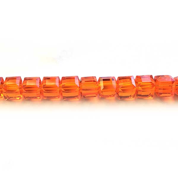 Imperial Crystal Bead Cube 6x6x6mm (80) Dark Orange