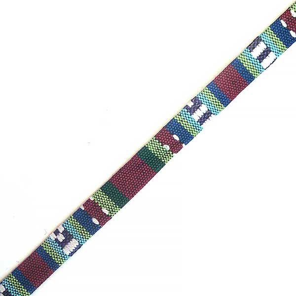 Jewellery Necklace Cotton Cord Native 10.5mm (1 Metre) Colour 03 Maroon Blue Green