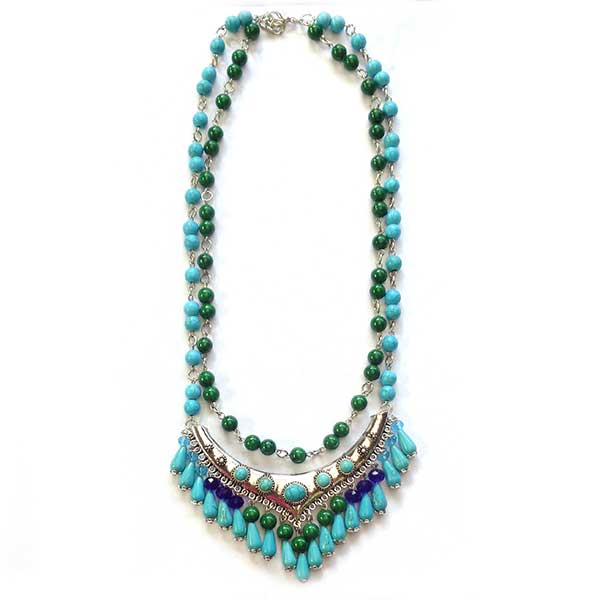 Jewellery Beading Kit Turquoise Green Statement Necklace
