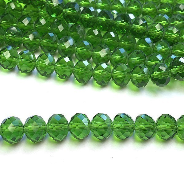 Imperial Crystal Bead Rondelle 8x10mm (70) Fern Green