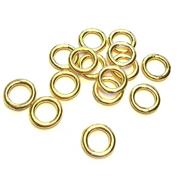 Cast Metal Ring Round 14.5mm (50) Antique Gold