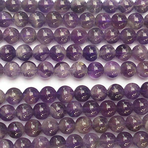 Amethyst Beads Round Grade AA 8mm - 48 Beads