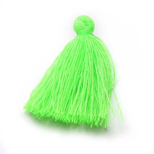 Tassels Cotton Small 30mm (10) 23 Lime Green