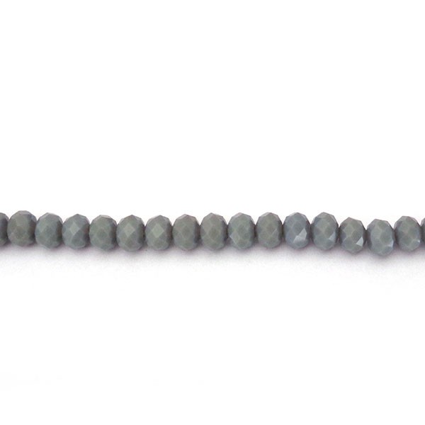Imperial Crystal Bead Rondelle 4x6mm (95) Opaque Grey 2