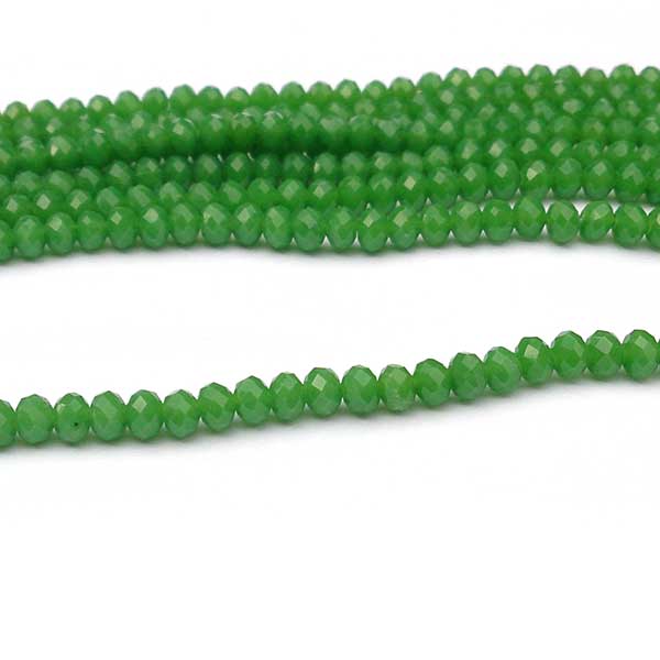 Imperial Crystal Bead Rondelle 3x4mm (145) Opaque Lawn Green