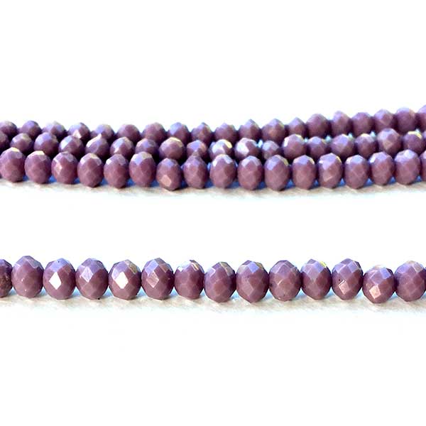 Imperial Crystal Bead Rondelle 3x4mm (145) Opaque Mauve