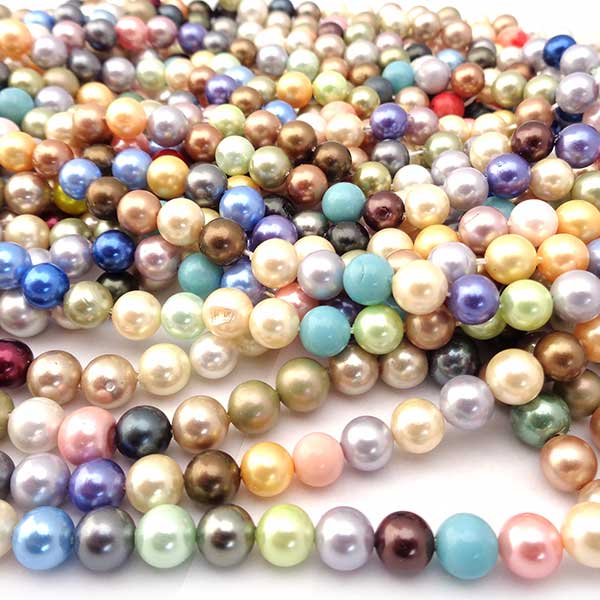 South Sea Shell Beads 6mm (65) Multi-Coloured