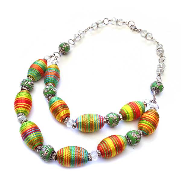 Jewellery Beading Kit Colourful Woven Necklace