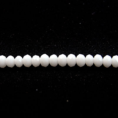 Imperial Crystal Bead Rondelle 3x4mm (145) Opaque White