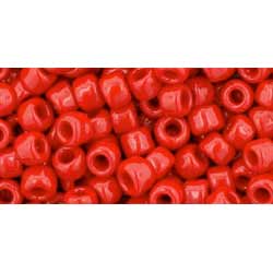 Japanese Toho Seed Beads Tube Round 6/0 Opaque Pepper Red TR-06-45