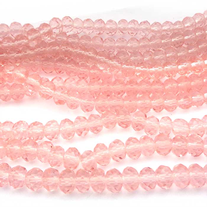 Imperial Crystal Bead Rondelle 4x6mm (95) Pink Peach