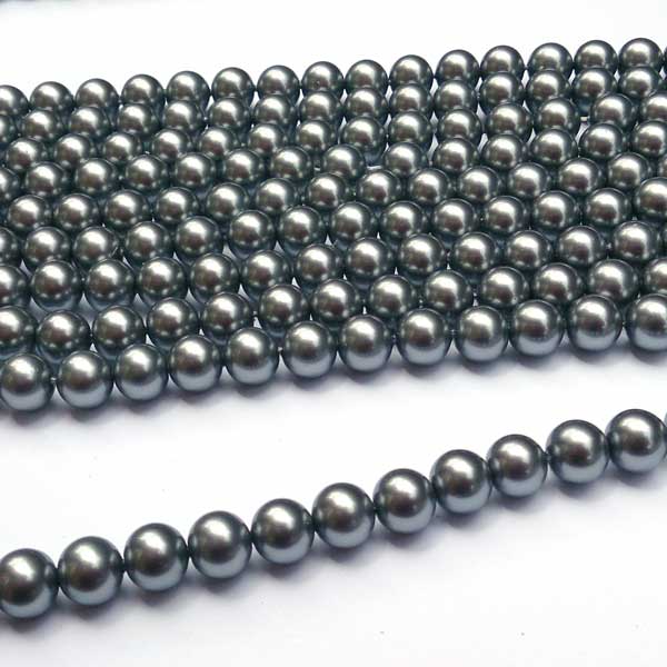South Sea Shell Beads 10mm (38) Grey Platinum