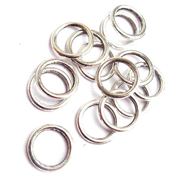 Cast Metal Ring Plain Smooth 11x1mm (50) Antique Silver