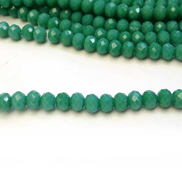 Imperial Crystal Bead Rondelle 4x6mm (95) Opaque Sea Green