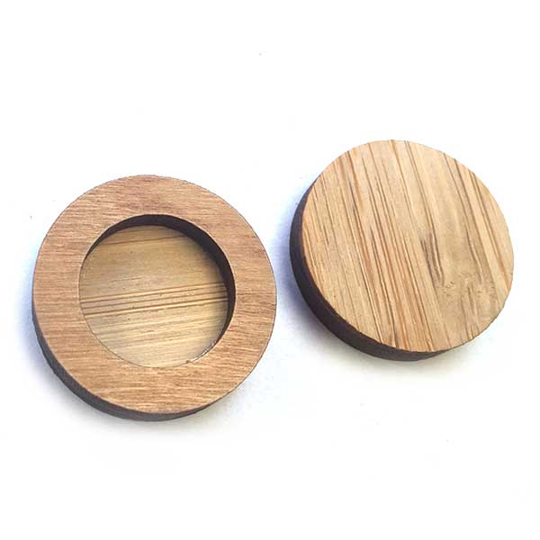 Setting Fits 16mm Wooden (1) Solid Cherry Wood - No Hole For Hanging