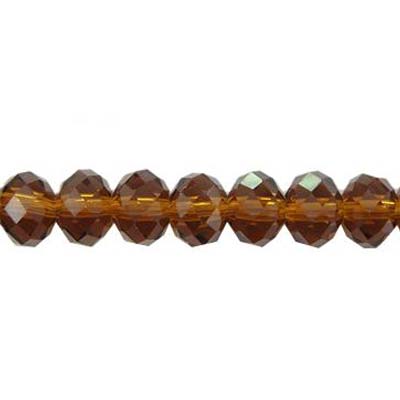 Imperial Crystal Bead Rondelle 3x4mm (145) Smoky Topaz