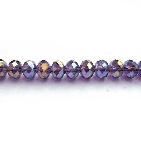 Imperial Crystal Bead Rondelle 8x10mm (70) Tanzanite AB