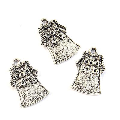 Cast Metal Charms Top w/Bow 22x14mm (10) Antique Silver