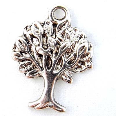 Cast Metal Charm Tree Small 22x17mm (10) Antique Silver