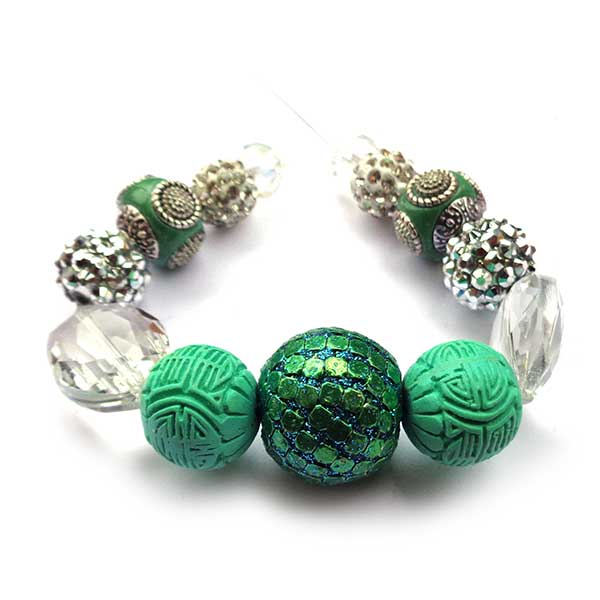 Bohemian Bead Strands Mixed Beads 111 Turquoise Crystal