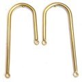 Ear Stud Arch U Thin 304 Stainless Steel 37x15mm - 1 Pair - Includes Backs - GOLD