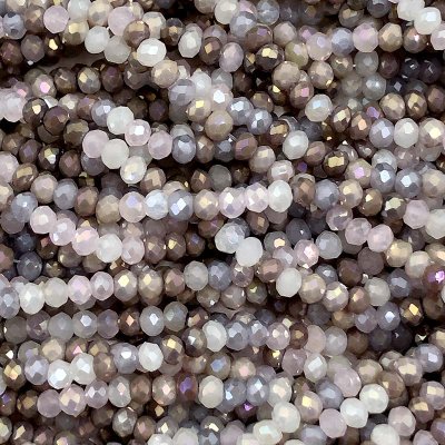 Imperial Crystal Bead Rondelle 2x3mm (180) Lavender Mix