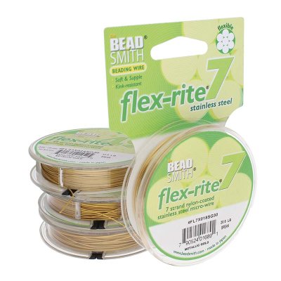 Flexrite 7 Strand Wire 014 / 0.35mm - 9 Metres - Gold