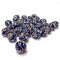Kashmiri Style Beads Round 15mm (1) Style 002H Dark Blue